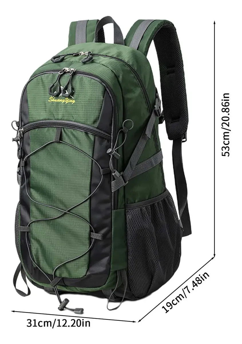 Mochila de Senderismo Plegable 40 Litros – Diseño en X, Ligera y Compacta