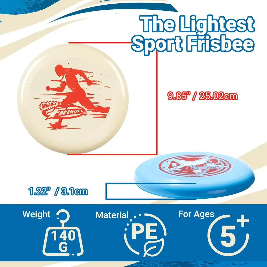 Wham-O Frisbee All Sport Disco Volador 140g | 25 cm Agarre Antideslizante | Juegos al Aire Libre en Familia