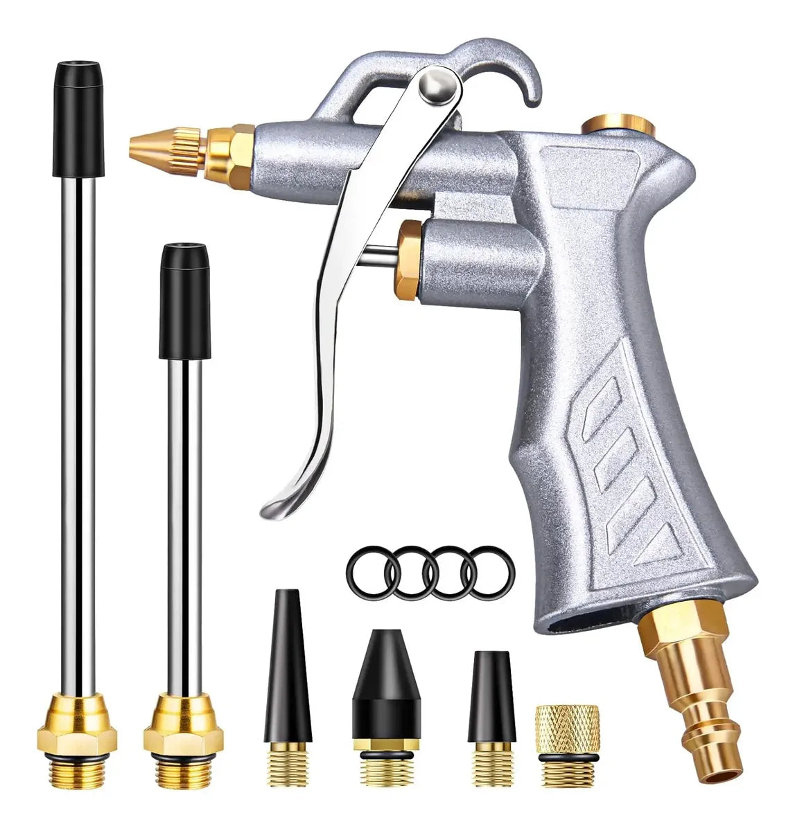 Pistola de Aire Industrial Jastind con Boquilla de Flujo – Soplador Profesional
