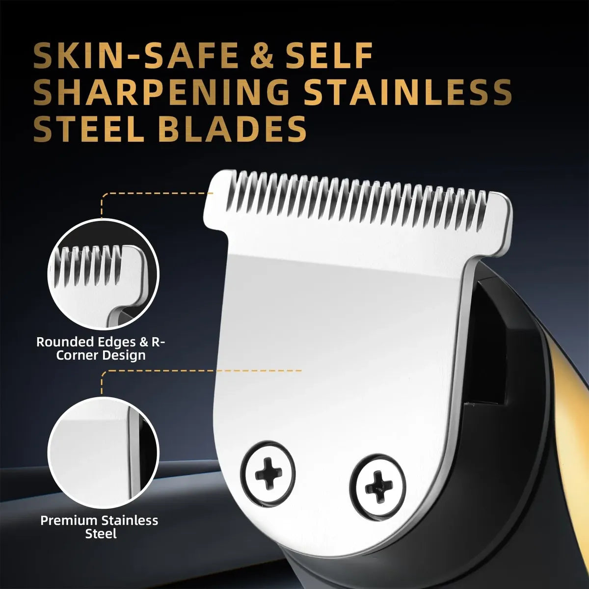 Cortador de Barba ZENLICO para Hombres – Máquina Eléctrica Recargable para Bigote, Cara, Barba e Ingle, Kit de Aseo Corporal