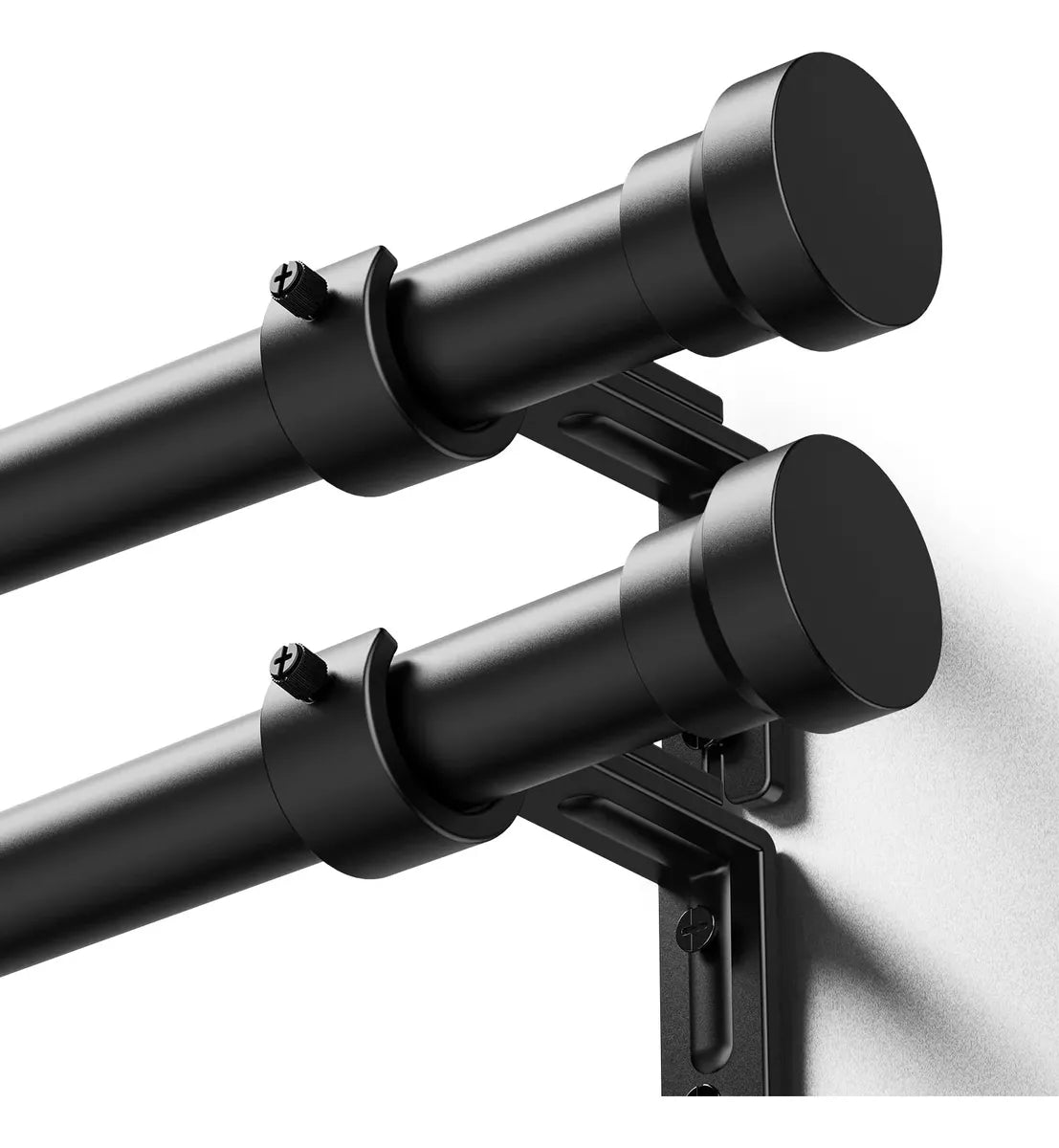 Barras para Cortina Ajustables 32-58" Yafex – Pack de 2, Color Negro
