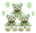 Osos de peluche Vyusit suaves y tiernos, color verde, paquete de 3