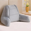 Almohada de Lectura IASEAHK con Brazos 45 cm – Respaldo Espuma Triturada para Adultos, Cama, Sofá y Suelo, Gris