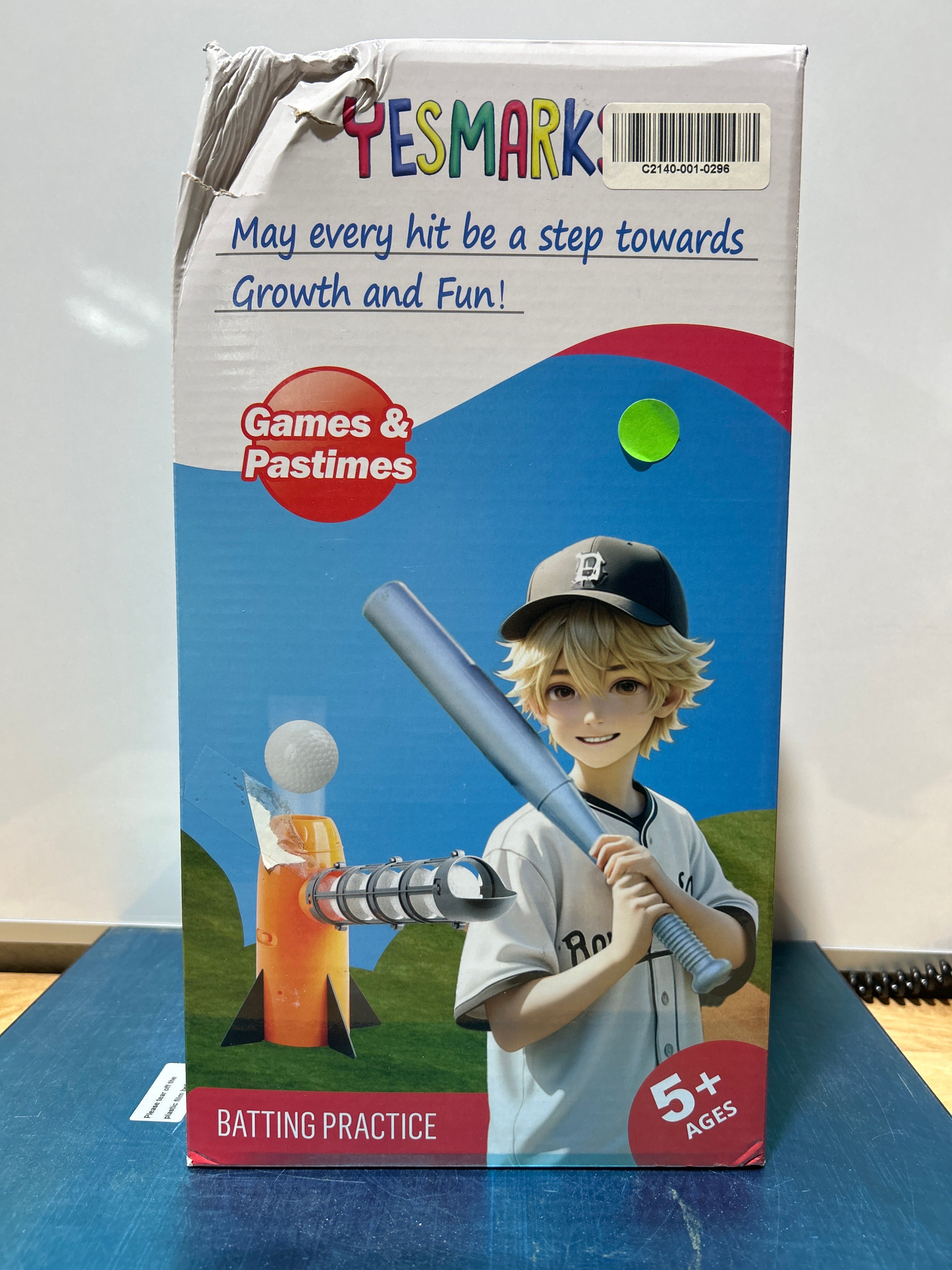 Kids Auto Baseball Pitching Machine Outdoor Toy Set - Training Equipment & Batting Practice Toys for Youth, Includes 10 Baseballs, Baseball Bat and Sports Bag