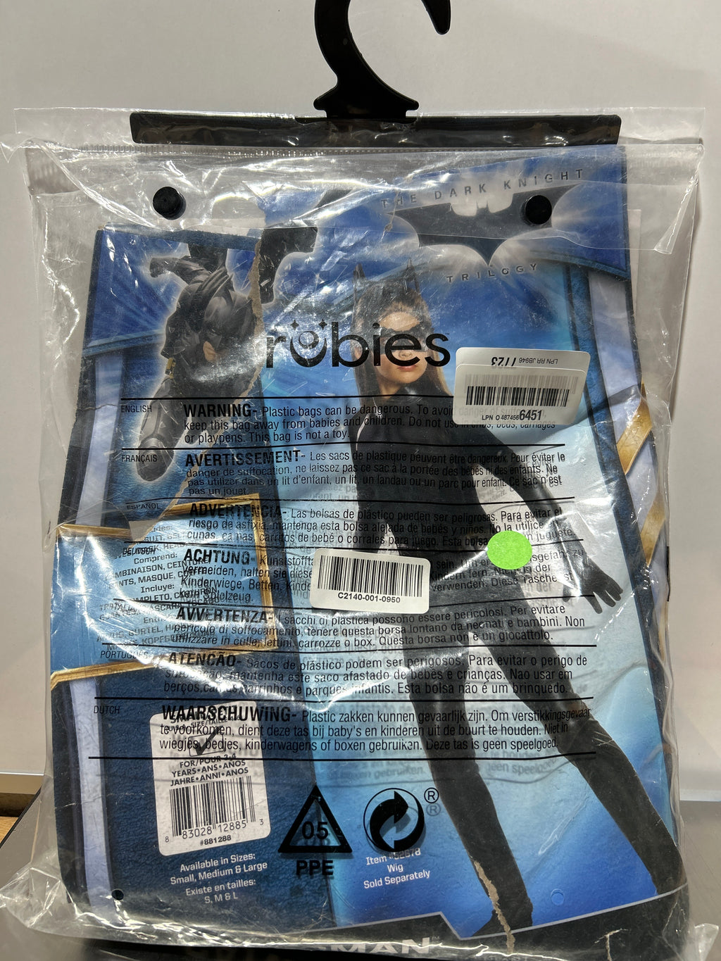Disfraz Catwoman Niña Rubie's | DC Batman The Dark Knight Rises | Talla S (4-6 años) | Licencia Oficial