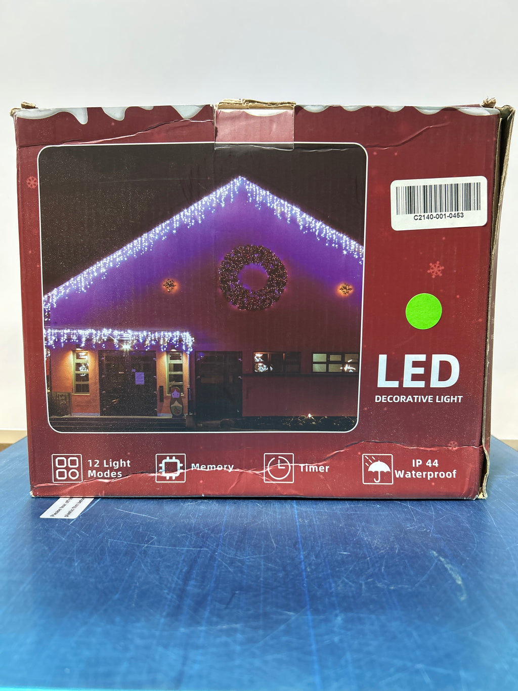 1332 luces LED navideñas con 296 luces, 132 pies, 12 modos, luces colgantes de cadena con temporizador, regulables e impermeables, luces de hadas enchufables para decoración navideña, bodas, fiestas, color azul y blanco frío. 