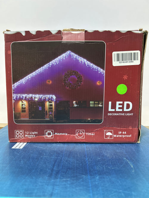 1332 LED Christmas Lights with 296 Drops,132ft 12 Modes Hanging ice String Lights with Timer & Dimmable & Waterproof, Plug-in Fairy Lights for Holiday Wedding Party Christmas Decor Blue & CoolWhite