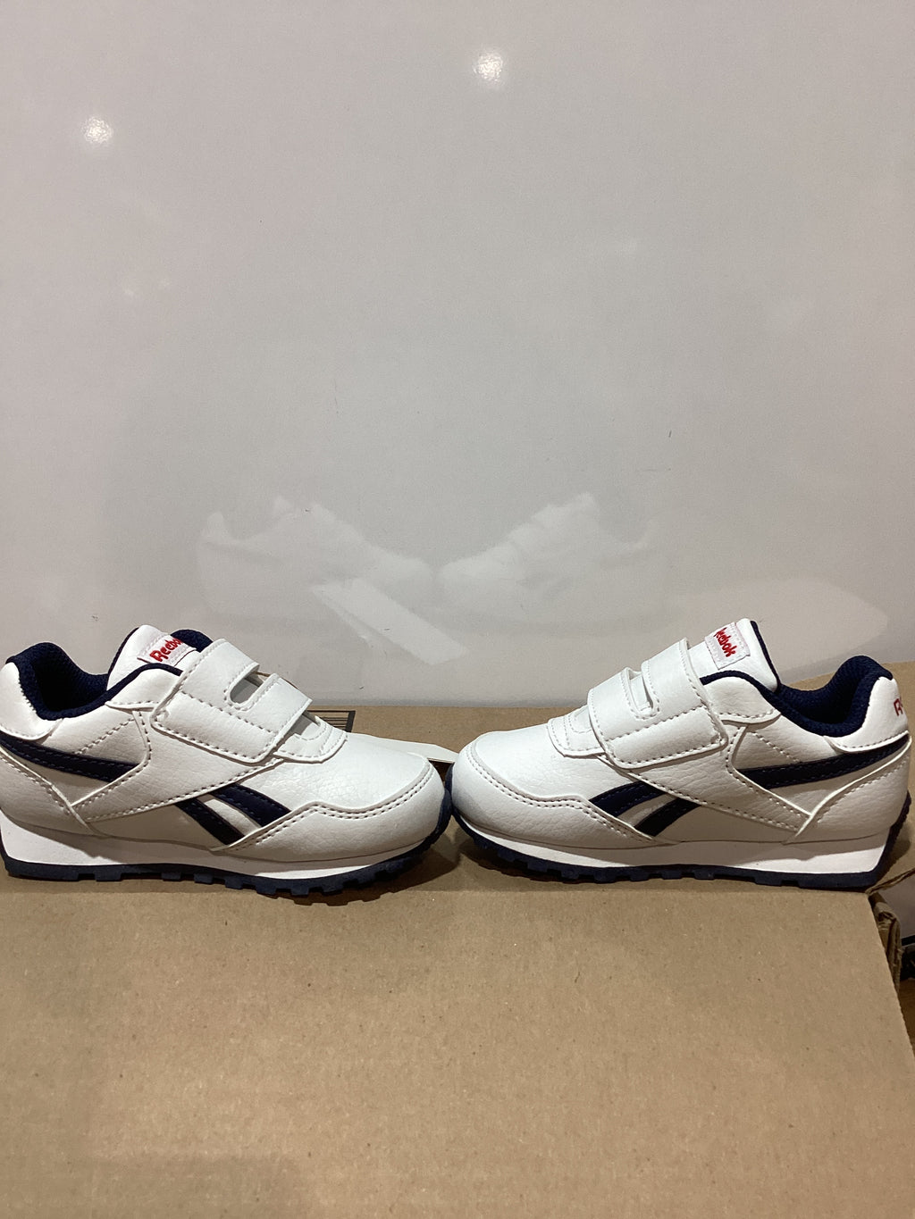 Tenis Reebok para Bebé Niño – Blanco con Azul, Talla 23 EU