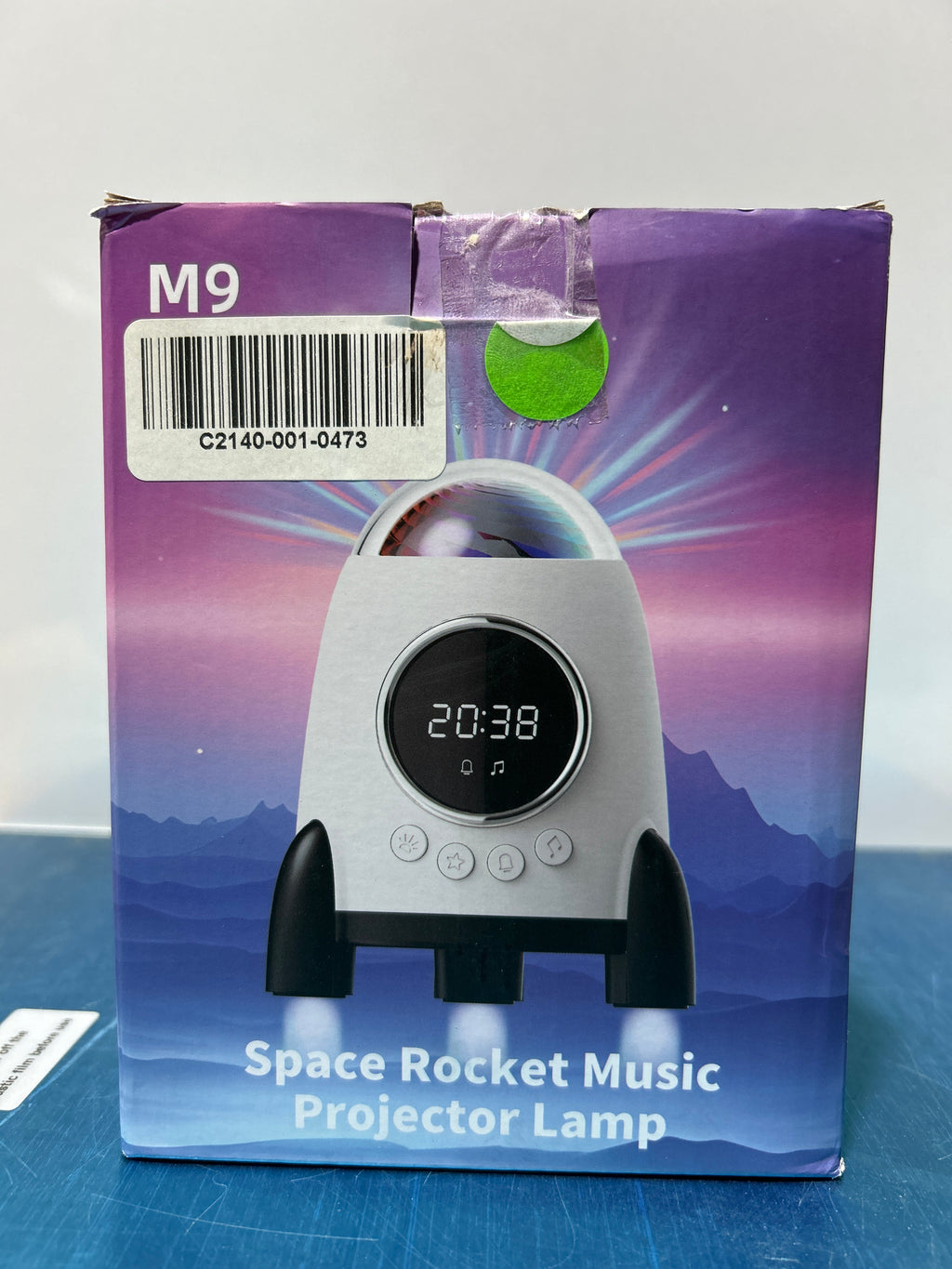 Proyector de estrellas con despertador, cohete Galaxy para dormitorio, altavoz Bluetooth y aurora con ruido blanco 