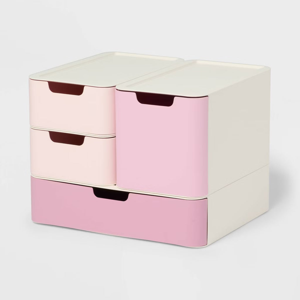 Cajones Modulares de Almacenamiento Rosa – Brightroom™ | Organización Elegante para tu Hogar