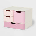 Cajones Modulares de Almacenamiento Rosa – Brightroom™ | Organización Elegante para tu Hogar