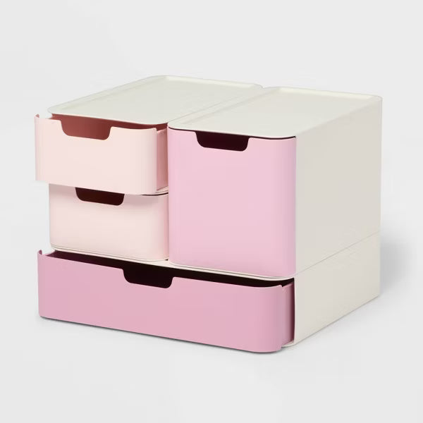 Cajones Modulares de Almacenamiento Rosa – Brightroom™ | Organización Elegante para tu Hogar