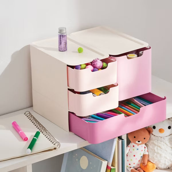 Cajones Modulares de Almacenamiento Rosa – Brightroom™ | Organización Elegante para tu Hogar