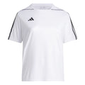 adidas Tiro 23 League – Camiseta de Fútbol Manga Corta Cuello en V para Mujer Talla 1X Color Blanco/Negro