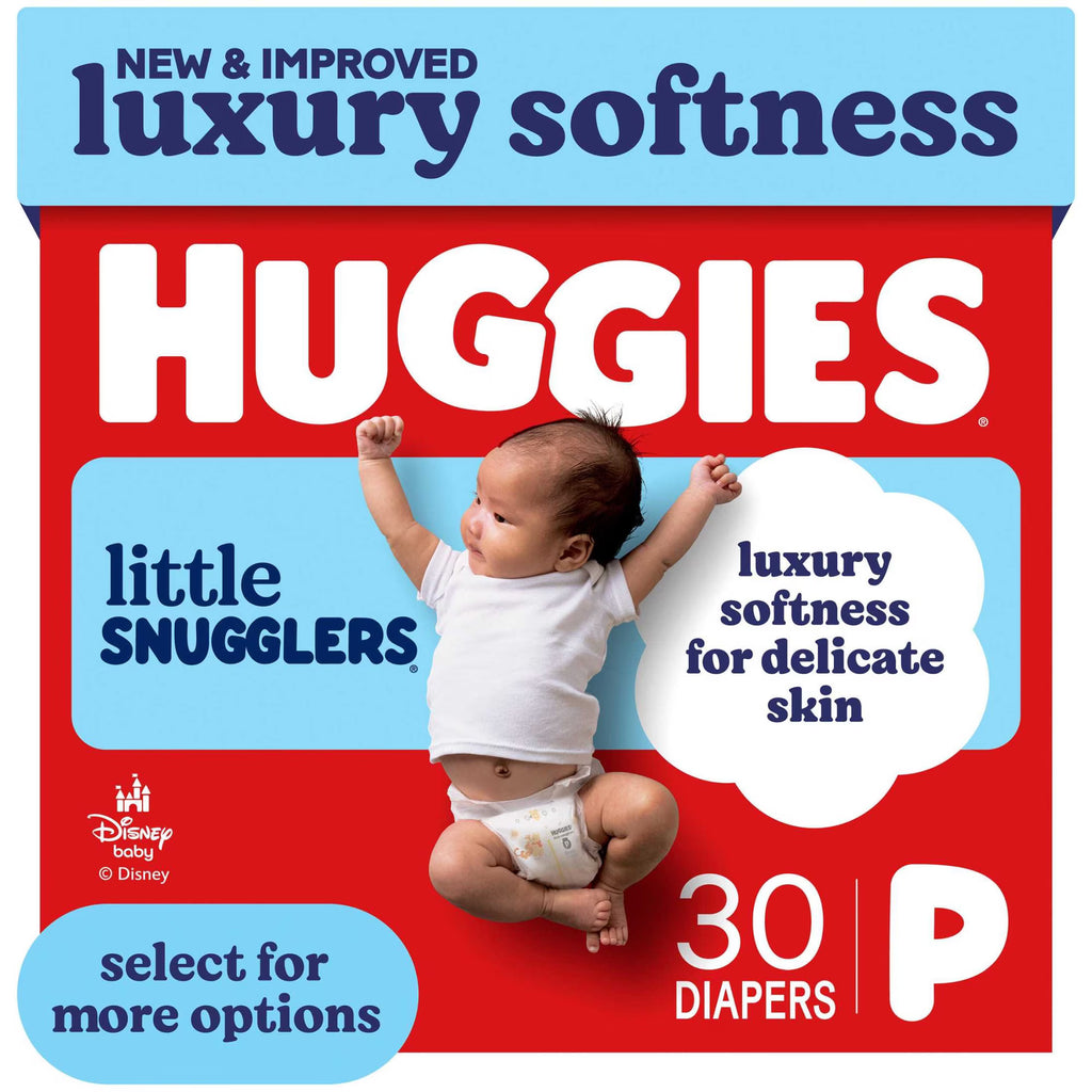 Huggies Little Snugglers , Pañales para Bebé sin Fragancia Talla Prematuro, 30 Unidades