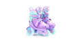 Patines para Niñas MoSoulais Diseño Sirena con Ruedas con Luz | Talla XS Ajustable | Morado