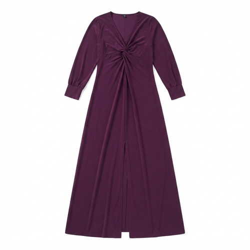 101) Vestido Maxi con Nudo Frontal — Elegancia y Comodidad en Talla 2XL