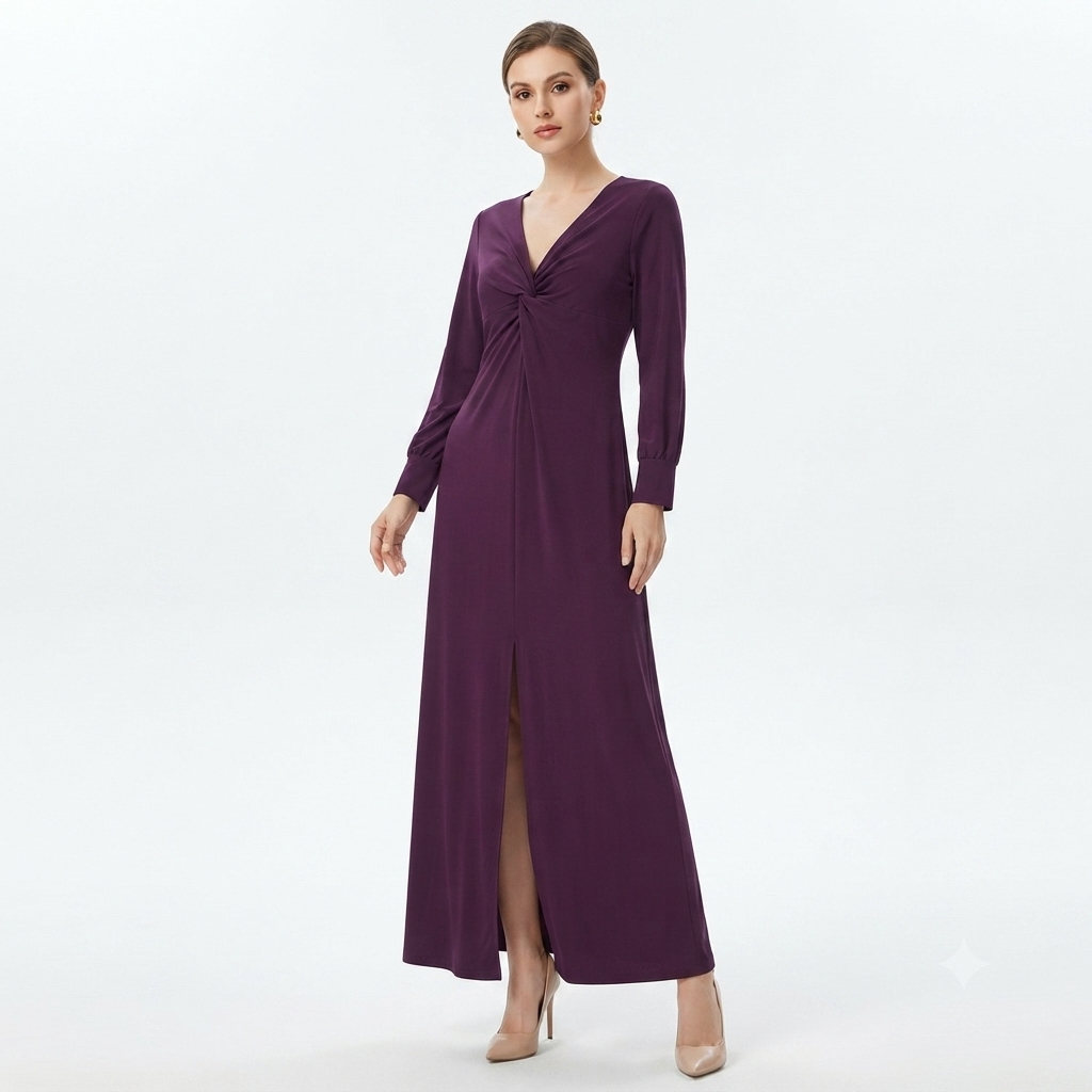 Vestido Maxi con Nudo Frontal — Elegancia y Comodidad en Talla 2XL