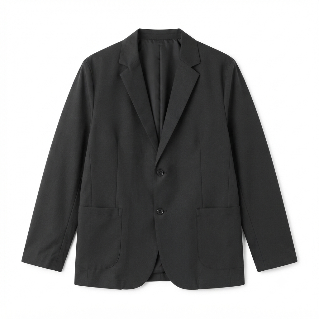 179) Talla 5XL – Blazer Masculino Slim Fit con Bolsillos – Estilo Urbano Sofisticado en Negro