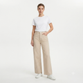 Pantalón Wide Leg de Tiro Alto en Beige – Talla 28