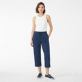 205) Pantalón Capri Azul Marino con Cordón para Mujer – Comodidad y Estilo Casual | Talla S