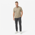 226) Polo Beige de Manga Corta para Hombre – Estilo Casual Elegante | Talla XXL