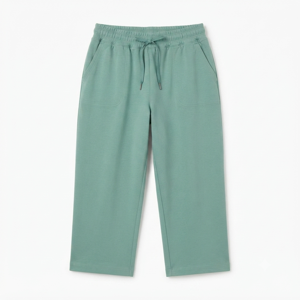 208) Pantalón Culotte Verde Salvia con Cordón para Mujer – Comodidad y Estilo Moderno | Talla M