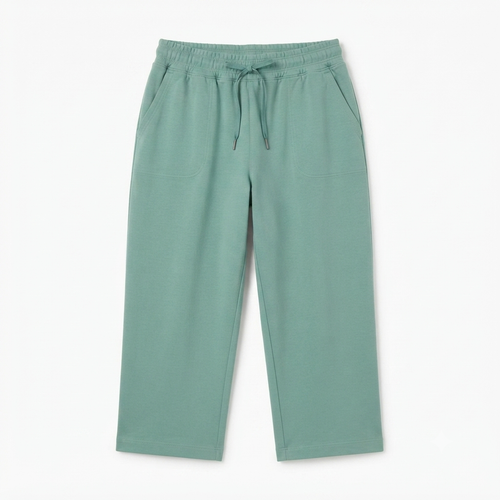 229) Pantalón Culotte Verde Salvia con Cordón para Mujer – Comodidad y Estilo Moderno | Talla XL
