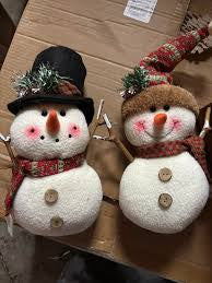 2 Muñecos de Navidad de Felpa – Decoración Navideña Premium