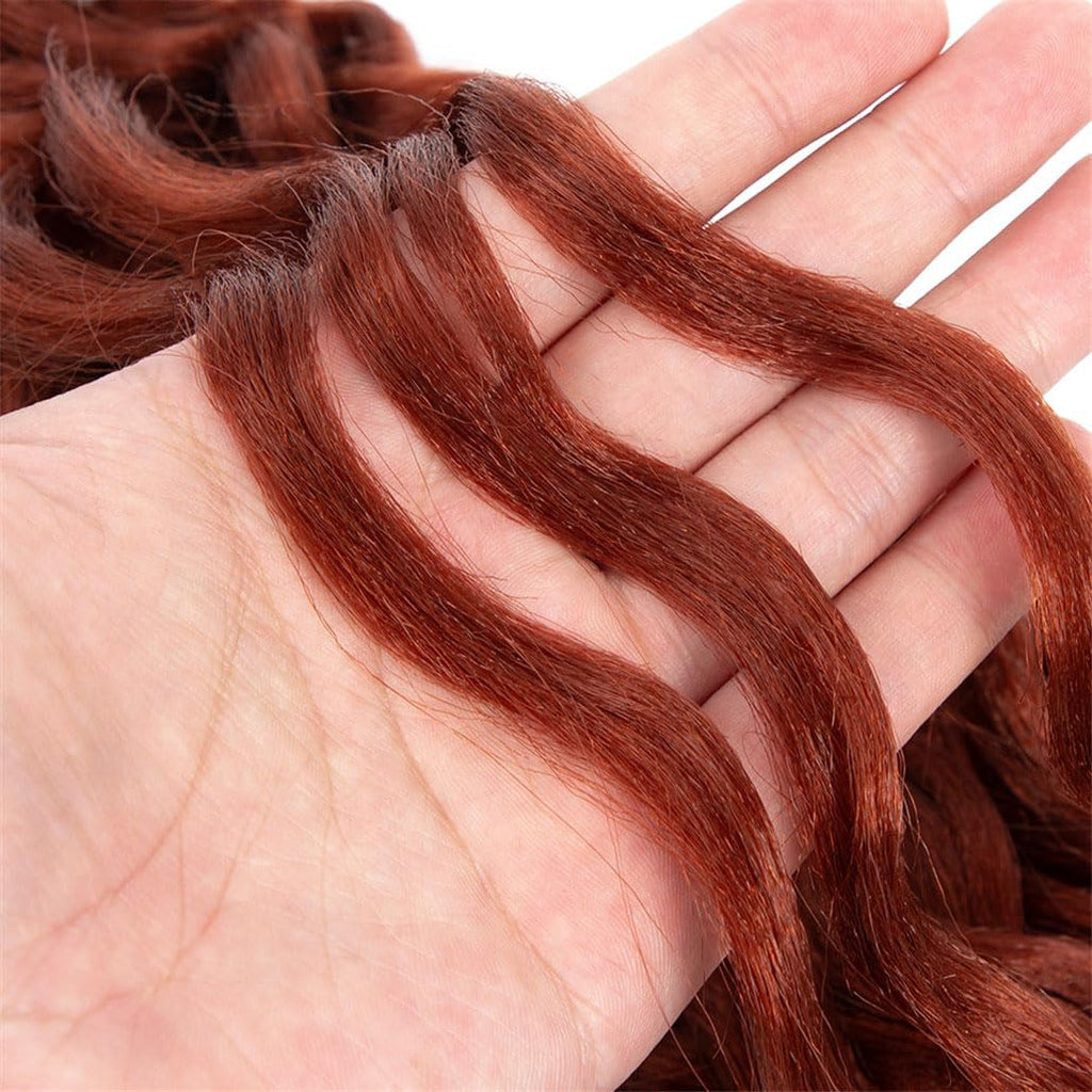 Extensiones de Cabello Ondulado Ombré para Cola de Caballo – Trenzas Crochet Sintéticas