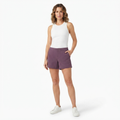 239) Shorts de Tela Morado Ciruela con Bolsillos – Talla 14 | Estilo Casual Femenino