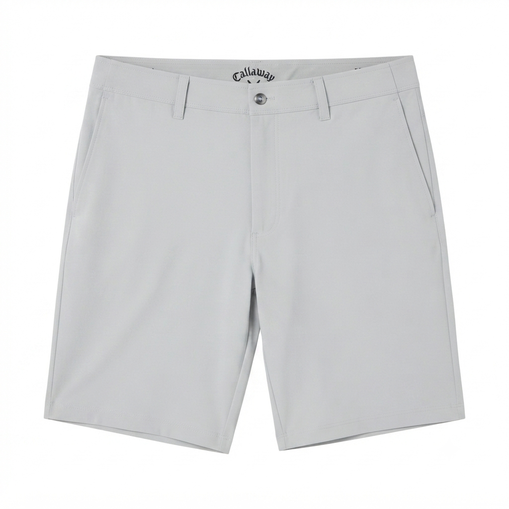 243) Shorts Chino de Golf Callaway para Hombre con Cierre de Botón – Talla 26 | Gris Perla
