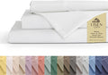 Linen Home Sábanas de Percal de Algodón 100% | Juego 3 Piezas Twin XL Blanco Bolsillo Profundo