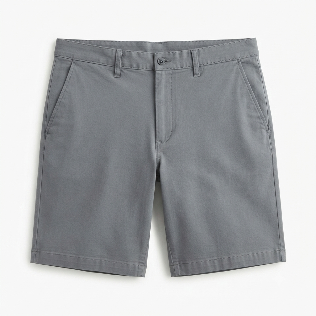 244) Shorts Chino Hombre Gris – Corte Recto Clásico | Talla 40