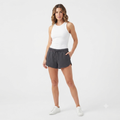 270) Shorts Deportivos Mujer Gris Oscuro – Cintura Elástica con Cordón | Talla M