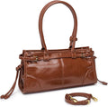 Bolso de Hombro para Mujer | Cuero Vegano Estructurado, Crossbody con Correa Larga Desmontable