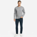 246) Camiseta Manga Larga Hombre Nautica Gris – Cuello Redondo Clásico | Talla XXL