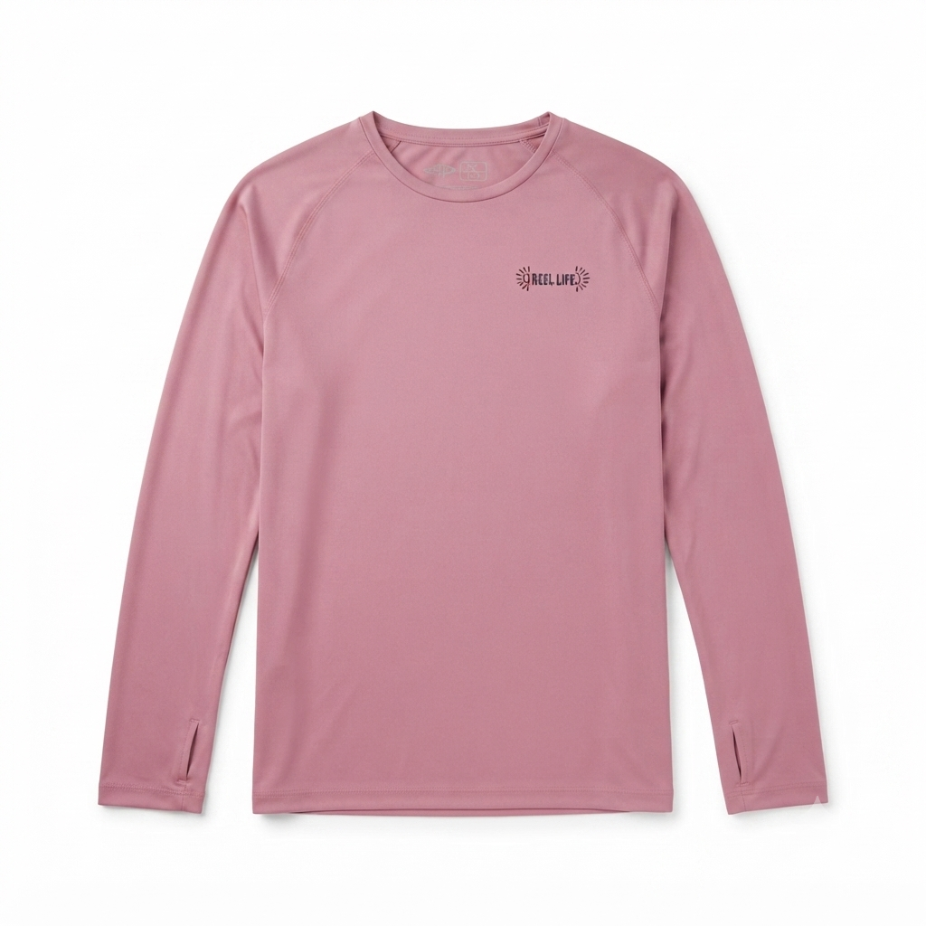 249) Camiseta Manga Larga Reel Life para Mujer – Protección Solar UPF, Diseño Boho Teal | Talla XXL