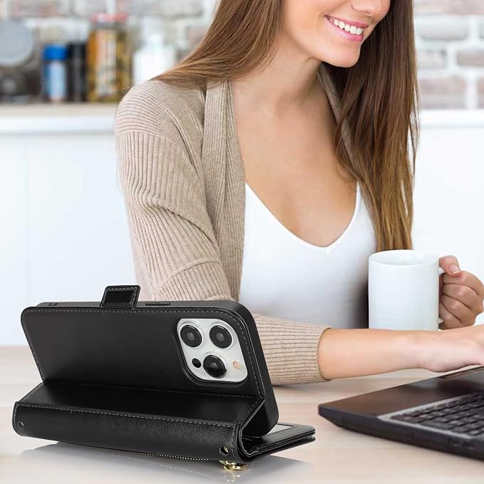 Funda Tipo Portafolio con Tarjetero para iPhone 15 Plus