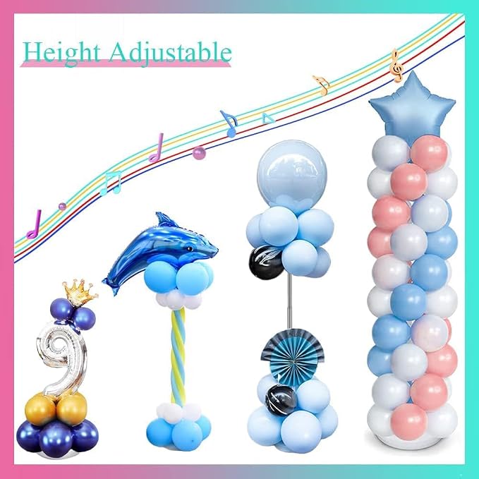 Juego de 2 Soportes para Globos de Metal Ajustable 7 Pies - Columna Decorativa