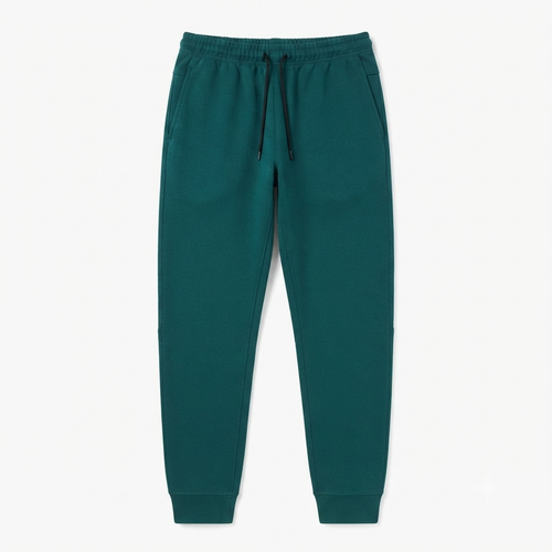 253) Jogger de Felpa Verde Teal – Comodidad Premium para Hombre, Talla L
