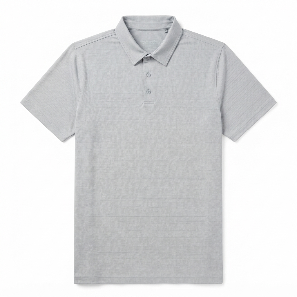 280) Polo Manga Corta para Hombre – Tejido Técnico Transpirable | Talla XXL | Gris Perla