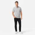 280) Polo Manga Corta para Hombre – Tejido Técnico Transpirable | Talla XXL | Gris Perla