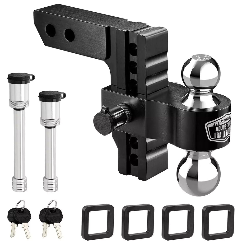 COLOR NEGRO-Kit de enganche de remolque ajustable
