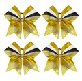 DEEKA 6 lazos grandes con purpurina de 8 pulgadas, color negro y amarillo, con diamantes de imitación brillantes, banda elástica para cola de caballo para animadoras y niñas
