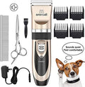 Usado-Este kit incluye el cortapelos, pero NO incluye tijeras ni peine-Kit de aseo para perros, gatos y mascotas oneisall con cortapelos silenciosos | Recargable, inalámbrico, batería de larga duración, fácil de usar para principiantes