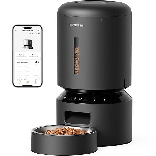 PETLIBRO Comedero Automático WiFi 5G para Gatos y Perros – Presenta Uso, No Afecta su Funcionamiento – 5L, Sensor de Comida Baja, Hasta 10 Comidas al Día, Negro