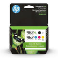 HP Original 962 Cyan, Magenta, Amarillo + 962XL Negro | Pack 4 Cartuchos | OfficeJet 9010 / Pro 9020 | 3JB34AN