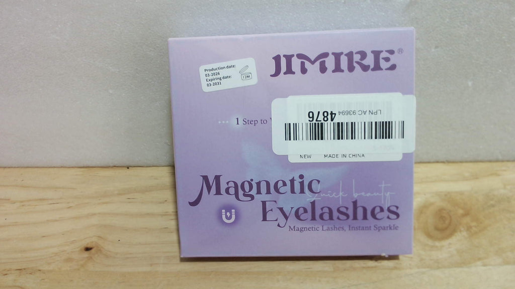 JIMIRE - Pestañas magnéticas finas de ojo de gato con aspecto natural, suaves, magnéticas, en mitad, reutilizables, cómodas, con aplicador, sin necesidad de pegamento ni delineador de ojos
