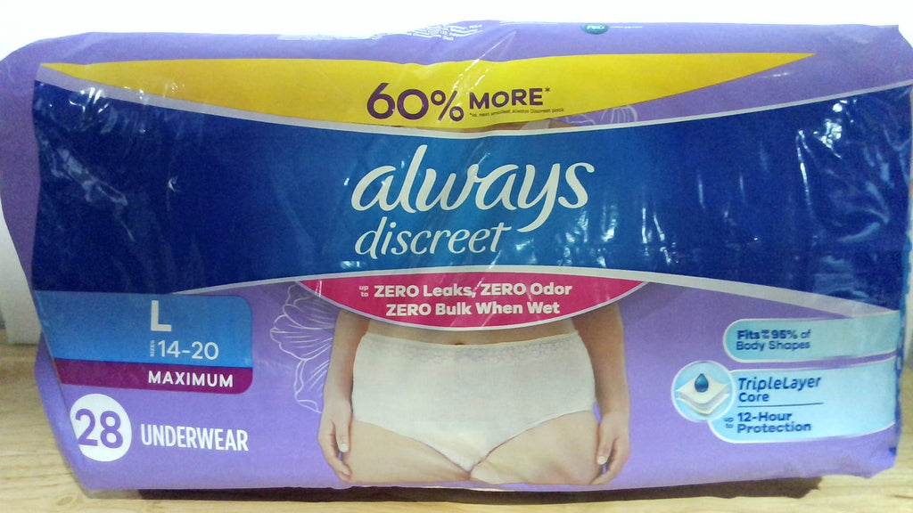 Always Discreet Ropa Interior para Incontinencia Mujer | Talla L | 28 Unidades